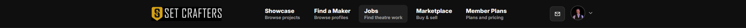 Jobs is in the main site header.