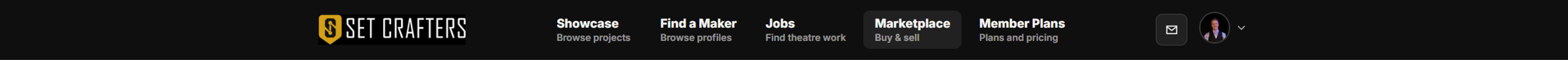 Marketplace is in the main site header.