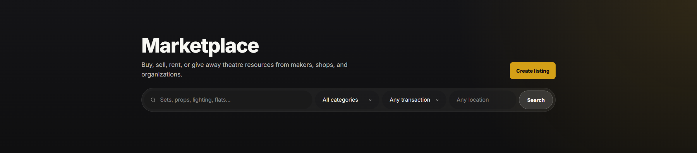 The Marketplace browse page has search filters and category shortcuts.