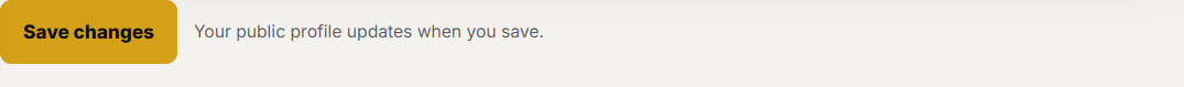 Save profile is the primary button at the bottom of the Profile form.